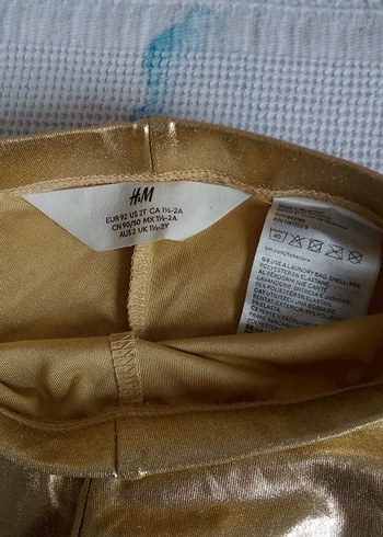 Kızlar için Parlak Gold Pilili Tayt - Görsel 4