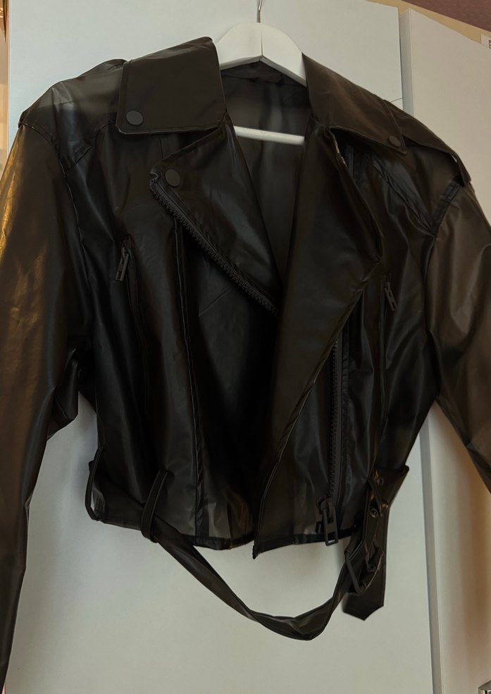 Zara Siyah Transparan Crop Ceket - Görsel 4