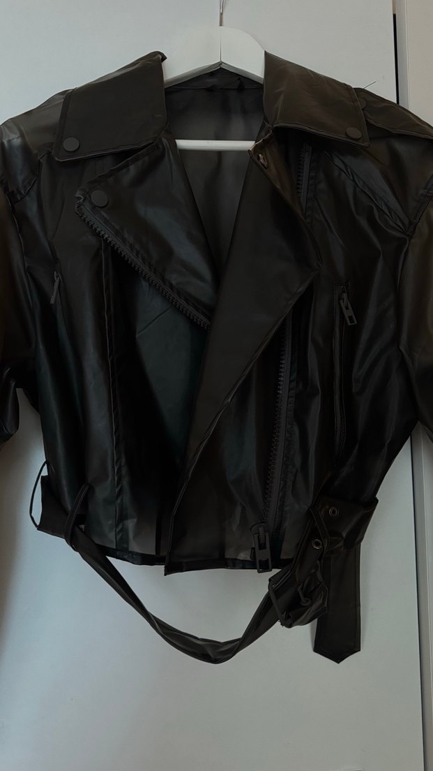 Zara Siyah Transparan Crop Ceket - Görsel 2