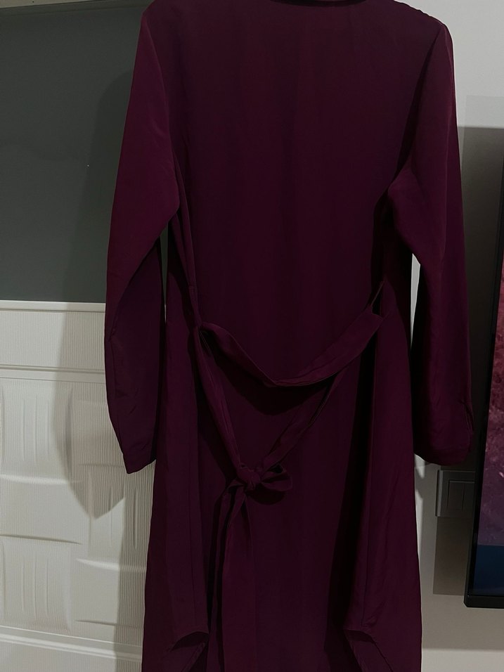 Bordo Uzun Kollu Kadın Tunik - Görsel 2