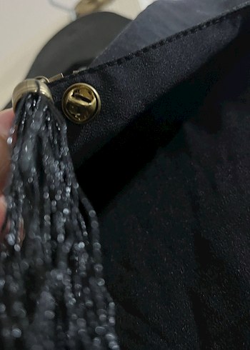 Püsküllü Siyah Uzun Kollu Gotik Elbise - Görsel 3