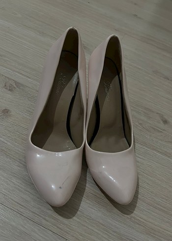 Bej Minimalist Stiletto Topuklu Kadın Ayakkabı - Görsel 6