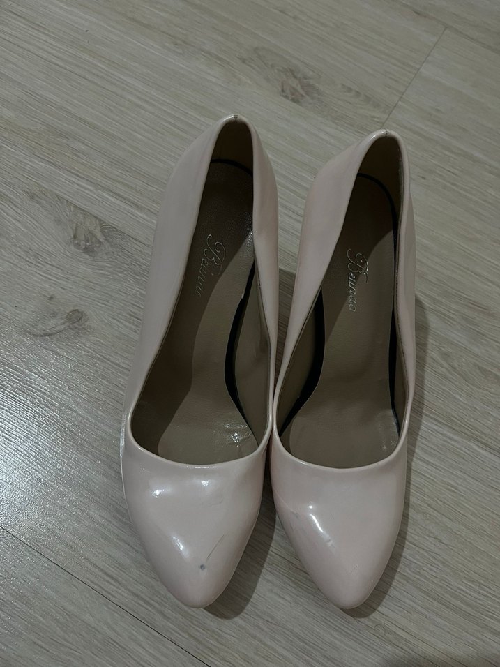 Bej Minimalist Stiletto Topuklu Kadın Ayakkabı - Görsel 3