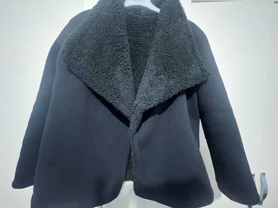 Gri Mini Kürklü Kadın Ceket - Görsel 2