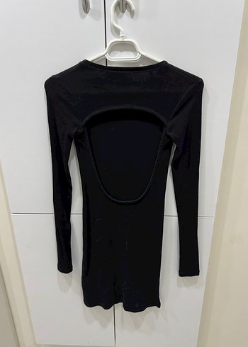 Siyah Uzun Kollu Kadın Triko Elbise - Görsel 2