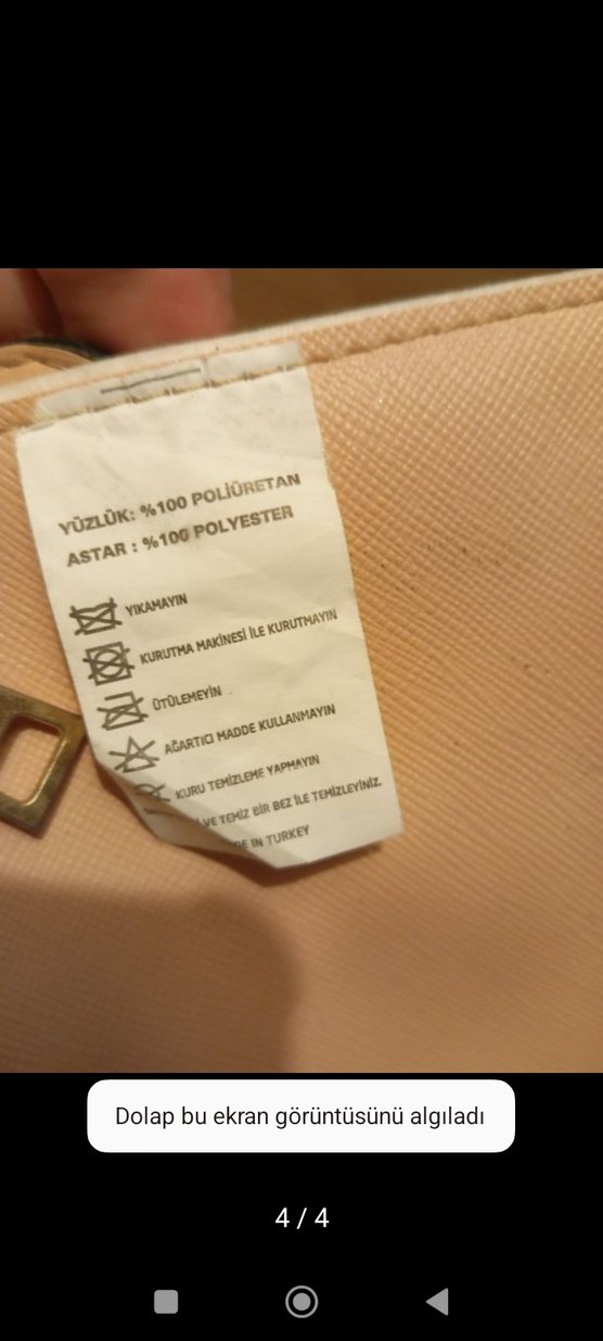 Bej Deri Kadın Çanta - Görsel 4