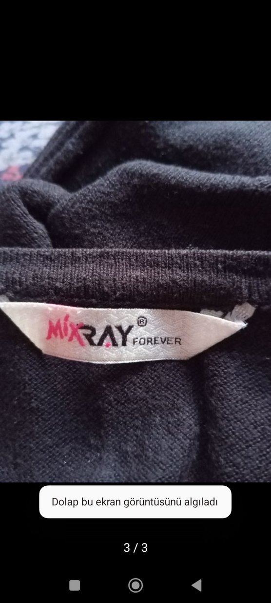 Siyah Fırfırlı Kısa Kadın Hırka - Görsel 3