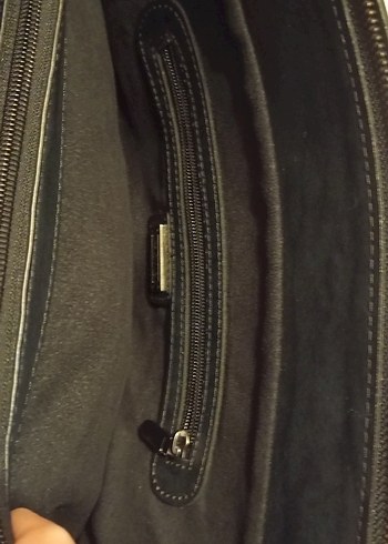 Klasik Siyah Deri Kadın Ofis Çantası - Görsel 9