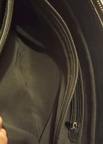 Klasik Siyah Deri Kadın Ofis Çantası - Görsel 10