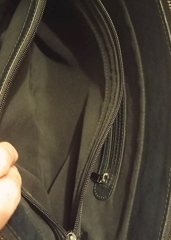 Klasik Siyah Deri Kadın Ofis Çantası - Görsel 11