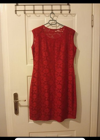 purlin kırmızı elbise - Görsel 2