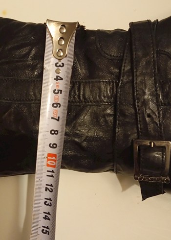 Kadın Siyah Deri Diz Boyu Tokalı Çizme - Görsel 14