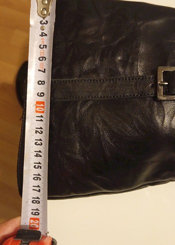 Kadın Siyah Deri Diz Boyu Tokalı Çizme - Görsel 15