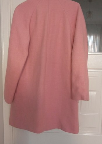 Pembe Düğmeli Kadın Kaban - Görsel 6