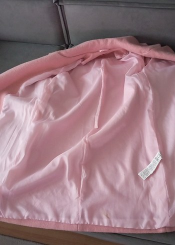 Pembe Düğmeli Kadın Kaban - Görsel 14