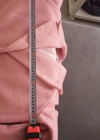 Pembe Düğmeli Kadın Kaban - Görsel 10