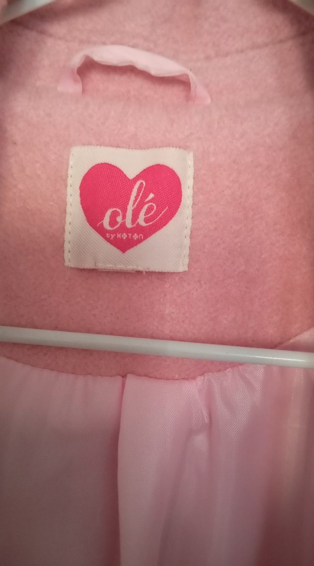 Pembe Düğmeli Kadın Kaban - Görsel 4