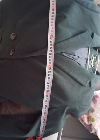 Koyu Yeşil Düğmeli Kaban - Görsel 7