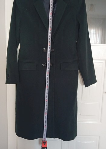 Koyu Yeşil Düğmeli Kaban - Görsel 5