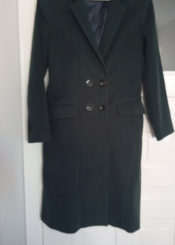 Koyu Yeşil Düğmeli Kaban - Görsel 2