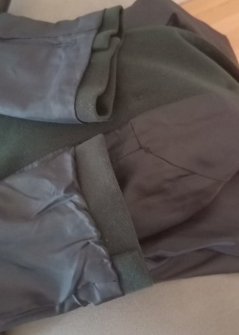 Koyu Yeşil Düğmeli Kaban - Görsel 17