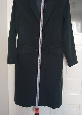 Koyu Yeşil Düğmeli Kaban - Görsel 6