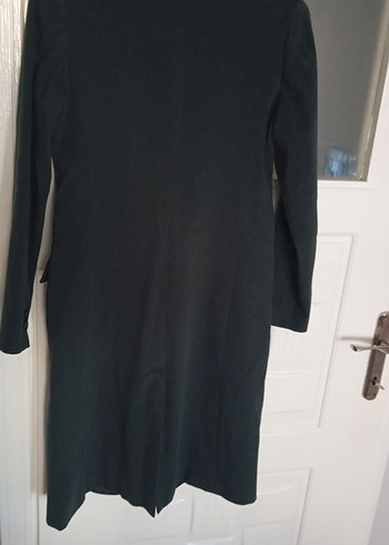 Koyu Yeşil Düğmeli Kaban - Görsel 4