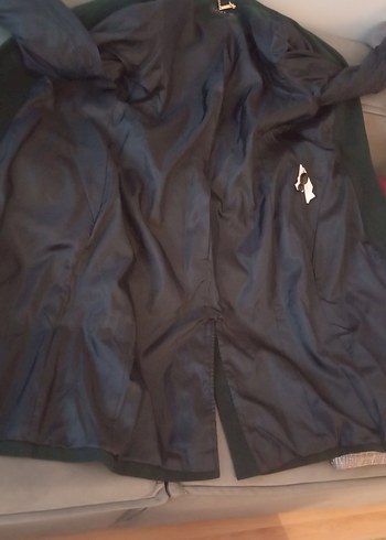 Koyu Yeşil Düğmeli Kaban - Görsel 8