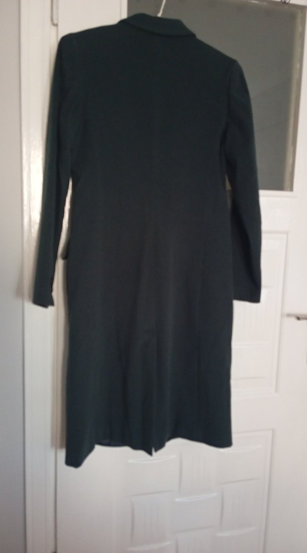 Koyu Yeşil Düğmeli Kaban - Görsel 3