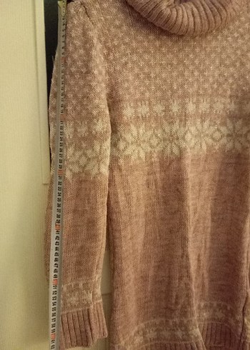 Bohem Tarz Lila Yüksek Yakalı Örgü Kazak - Görsel 11