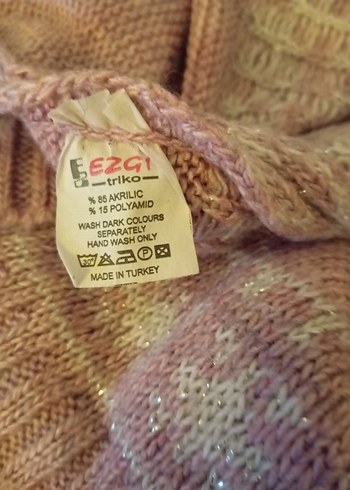 Bohem Tarz Lila Yüksek Yakalı Örgü Kazak - Görsel 13