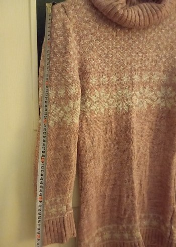 Bohem Tarz Lila Yüksek Yakalı Örgü Kazak - Görsel 12