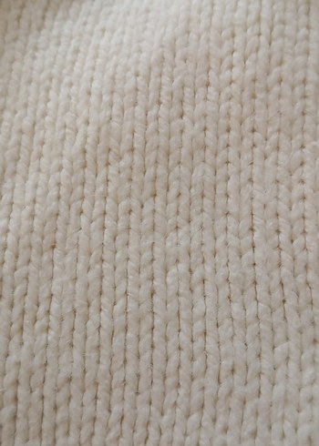 Uzun Kollu Beyaz Triko Hırka BLOGGER KNIT - Görsel 19