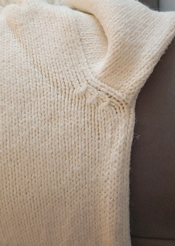 Uzun Kollu Beyaz Triko Hırka BLOGGER KNIT - Görsel 16