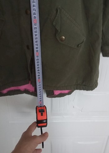 Düğmeli Pembe Kürklü Midi Kadın Ceket - Görsel 6