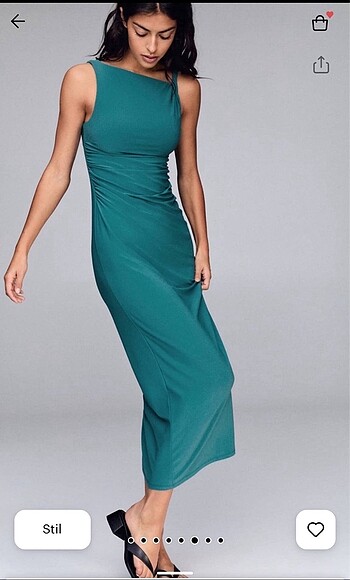 Drape detay elbise