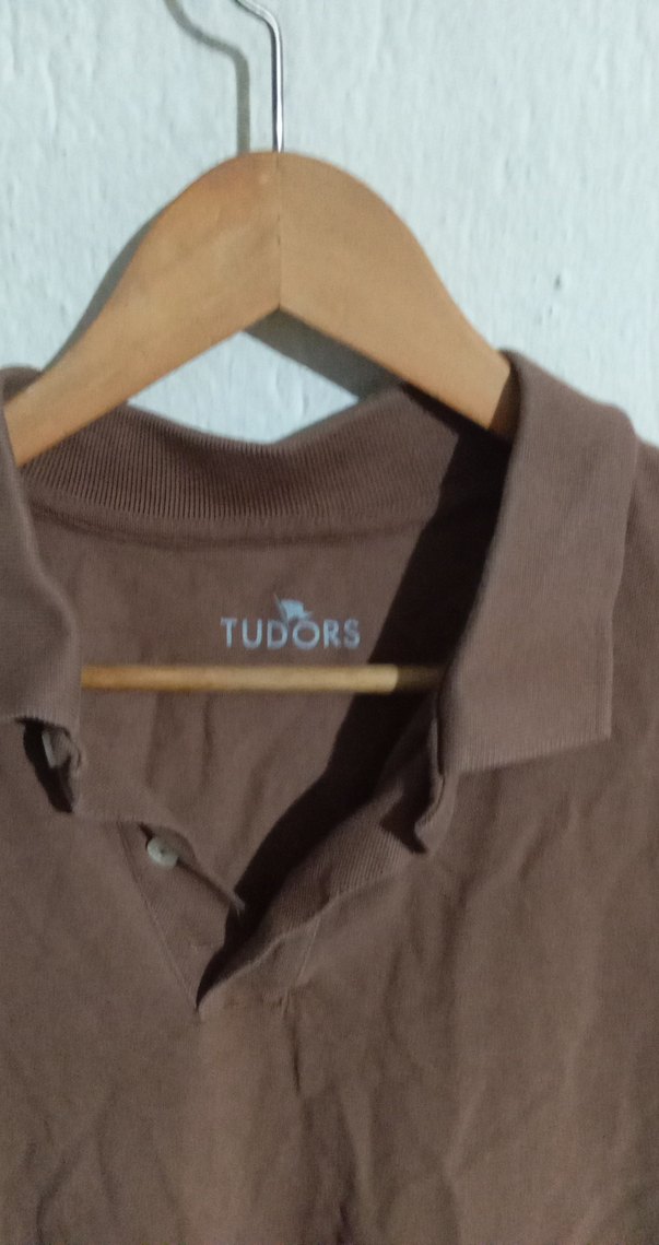 Erkek Yaka Kahverengi Keten Polo Tişört - Görsel 2