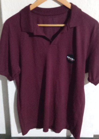 Orijinal Prada Bordo Düğmeli Polo Yaka Erkek Tişört - Görsel 3