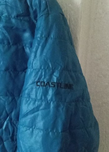 Erkek Mavi Su Geçirmez Fermuarlı şişme Mont - Görsel 4