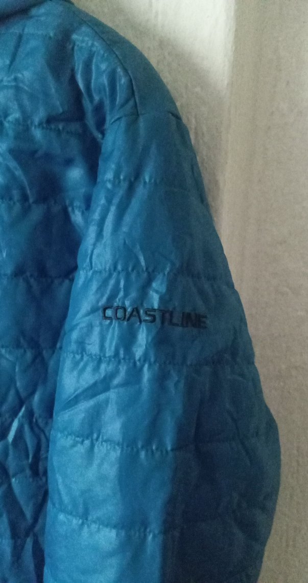 Erkek Mavi Su Geçirmez Fermuarlı şişme Mont - Görsel 4