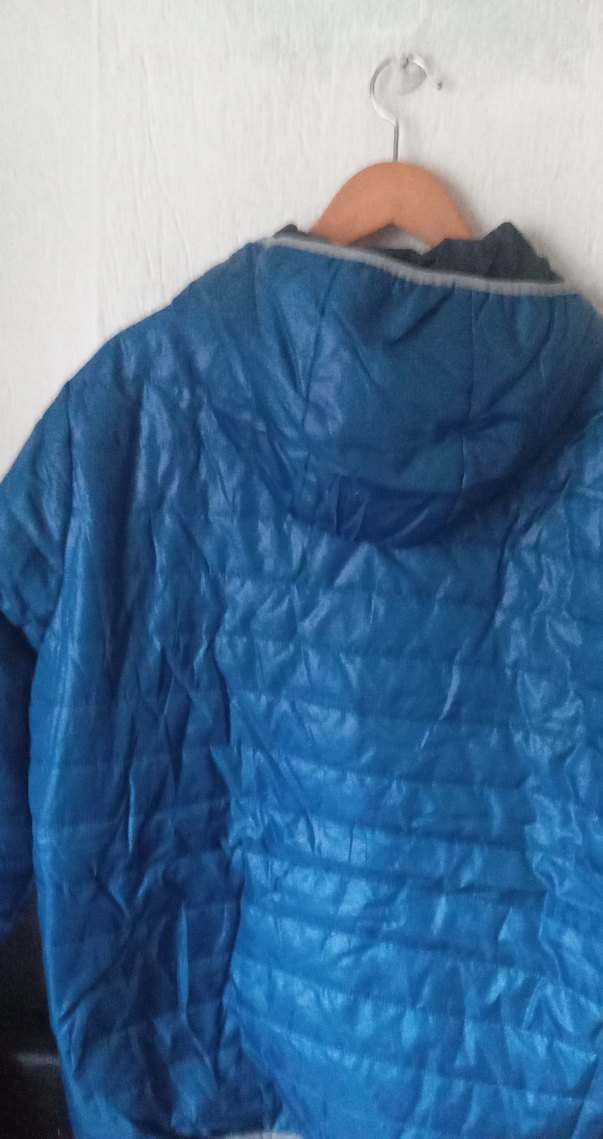 Erkek Mavi Su Geçirmez Fermuarlı şişme Mont - Görsel 5