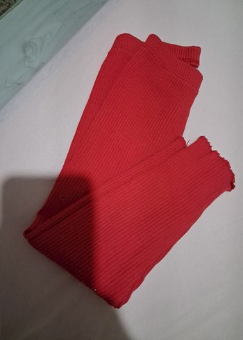 Kız Çocuk Kırmızı Pileli Tayt - Görsel 5