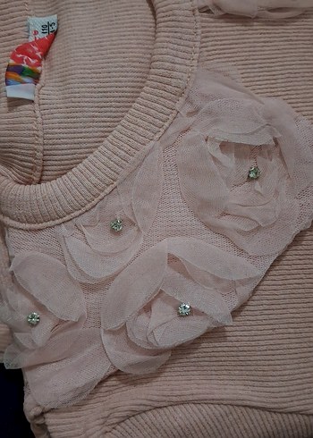 bebek yaka taytlı kız çocuk takım parlak taşlı bedenleri mevcut - Görsel 2