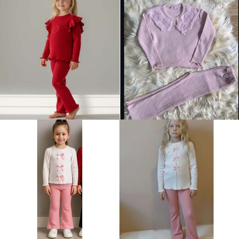 bebek yaka taytlı kız çocuk takım parlak taşlı bedenleri mevcut - Görsel 5