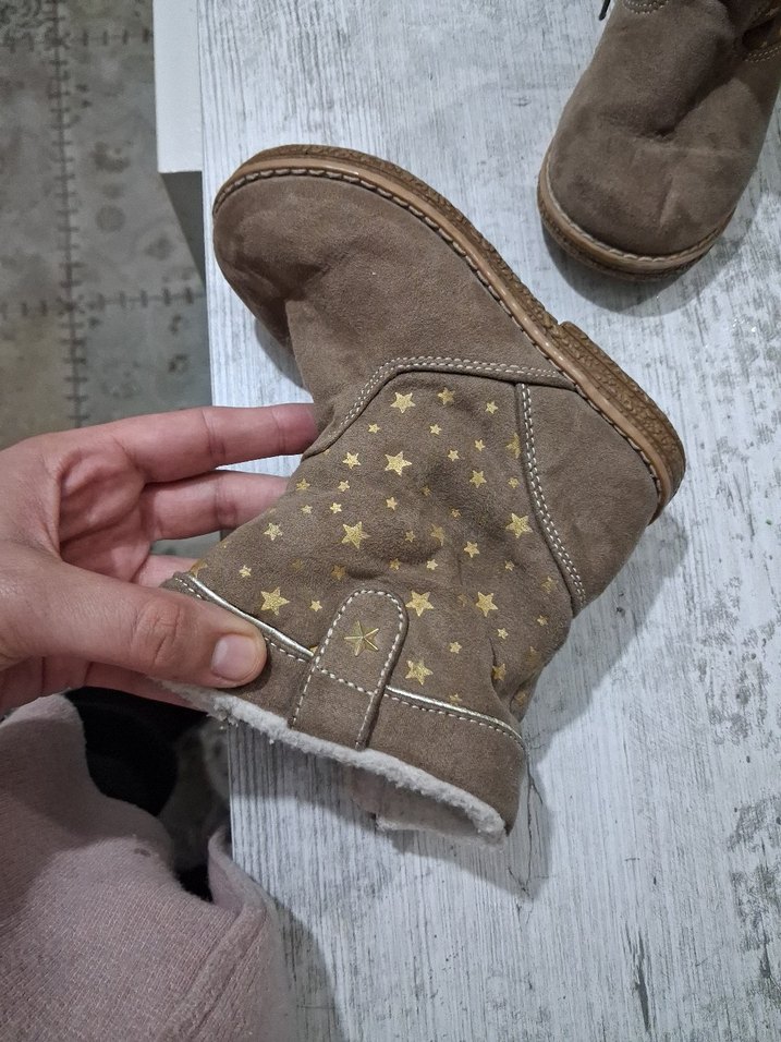 Kız Çocuk Kahverengi Süet Botlar - Görsel 5