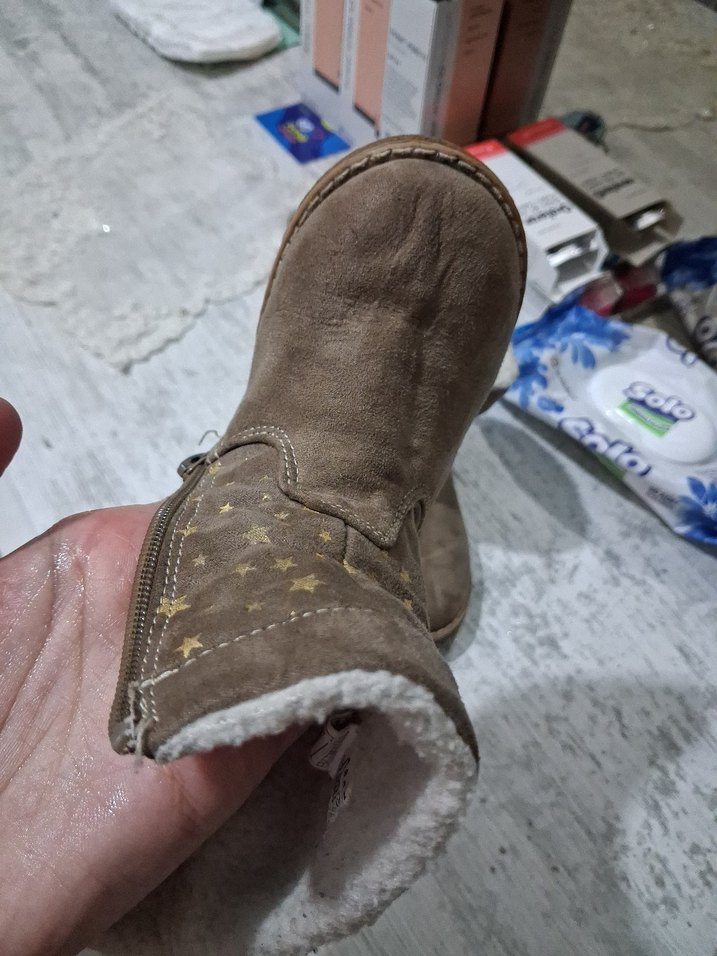 Kız Çocuk Kahverengi Süet Botlar - Görsel 3