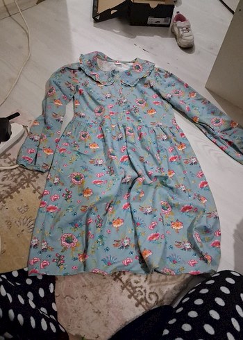 Çiçek Desenli Bohem Kız çocuk elbisesi lcw - Görsel 2