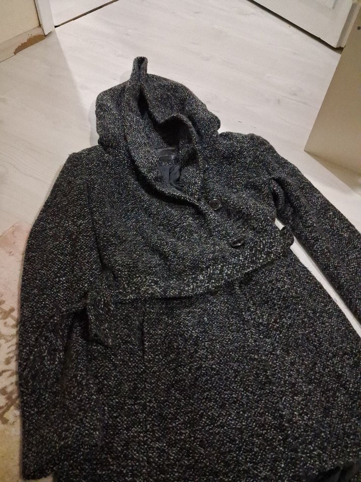 batik kadın mont kaban kemerli - Görsel 2