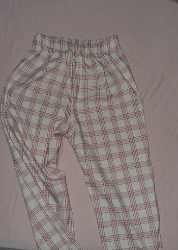 Bej Pilili Midi Kumaş Pantolon bershka 34 beden çook şık - Görsel 5