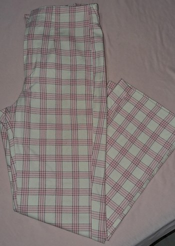 Bej Pilili Midi Kumaş Pantolon bershka 34 beden çook şık - Görsel 6